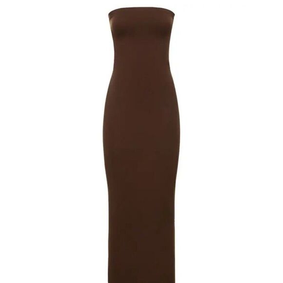 EUC Vintage American Apparel Womens Brown Strapless Tube Maxi Dress - Picture 1 of 4